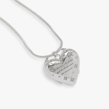A Court of Thorns and Roses Velaris Heart Locket Necklace: Silver