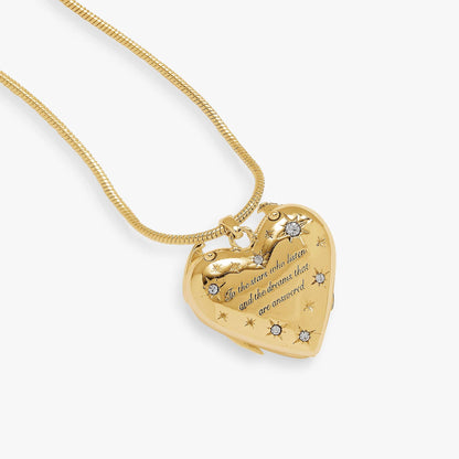 A Court of Thorns and Roses Velaris Heart Locket Necklace: Silver