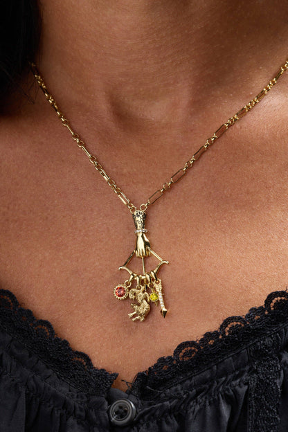 A Court of Thorns and Roses Ash Wood Arrow Necklace: Gold